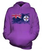 Queensland Distressed Flag Unisex Adult Hoodie