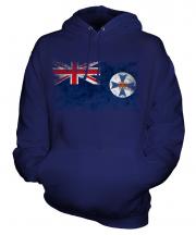 Queensland Distressed Flag Unisex Adult Hoodie