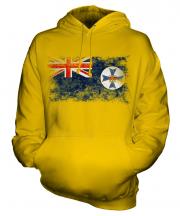 Queensland Distressed Flag Unisex Adult Hoodie