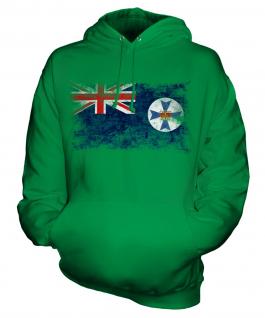 Queensland Distressed Flag Unisex Adult Hoodie