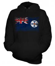 Queensland Distressed Flag Unisex Adult Hoodie