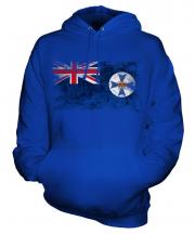 Queensland Distressed Flag Unisex Adult Hoodie