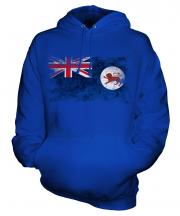 Tasmania Distressed Flag Unisex Adult Hoodie