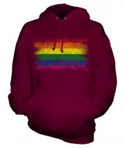 Gay Pride Distressed Flag Unisex Adult Hoodie