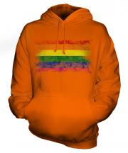 Gay Pride Distressed Flag Unisex Adult Hoodie
