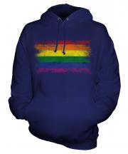 Gay Pride Distressed Flag Unisex Adult Hoodie