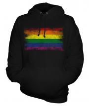 Gay Pride Distressed Flag Unisex Adult Hoodie