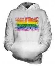 Gay Pride Distressed Flag Unisex Adult Hoodie