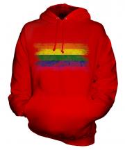 Gay Pride Distressed Flag Unisex Adult Hoodie