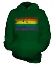 Gay Pride Distressed Flag Unisex Adult Hoodie