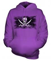 Pirate Distressed Flag Unisex Adult Hoodie