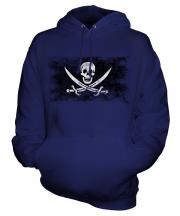 Pirate Distressed Flag Unisex Adult Hoodie