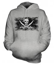 Pirate Distressed Flag Unisex Adult Hoodie