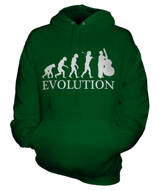 Double Bass Player Evolution Unisex Adult Hoodie