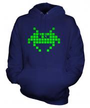 Neon Space Invader Unisex Adult Hoodie