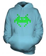 Neon Space Invader Unisex Adult Hoodie