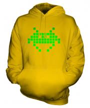 Neon Space Invader Unisex Adult Hoodie
