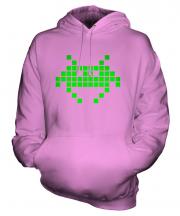 Neon Space Invader Unisex Adult Hoodie