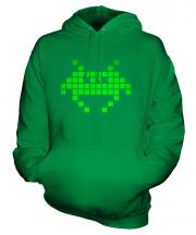 Neon Space Invader Unisex Adult Hoodie