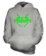 Neon Space Invader Unisex Adult Hoodie