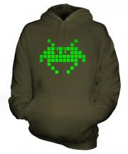 Neon Space Invader Unisex Adult Hoodie