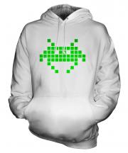 Neon Space Invader Unisex Adult Hoodie