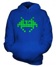Neon Space Invader Unisex Adult Hoodie