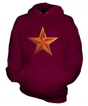 Faded Communist Star Unisex Adult Hoodie