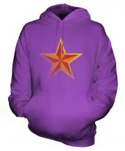 Faded Communist Star Unisex Adult Hoodie