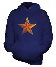 Faded Communist Star Unisex Adult Hoodie