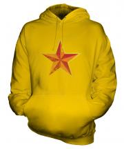 Faded Communist Star Unisex Adult Hoodie