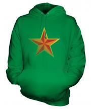 Faded Communist Star Unisex Adult Hoodie