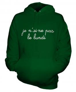 Je n aime pas le Lundi Unisex Adult Hoodie